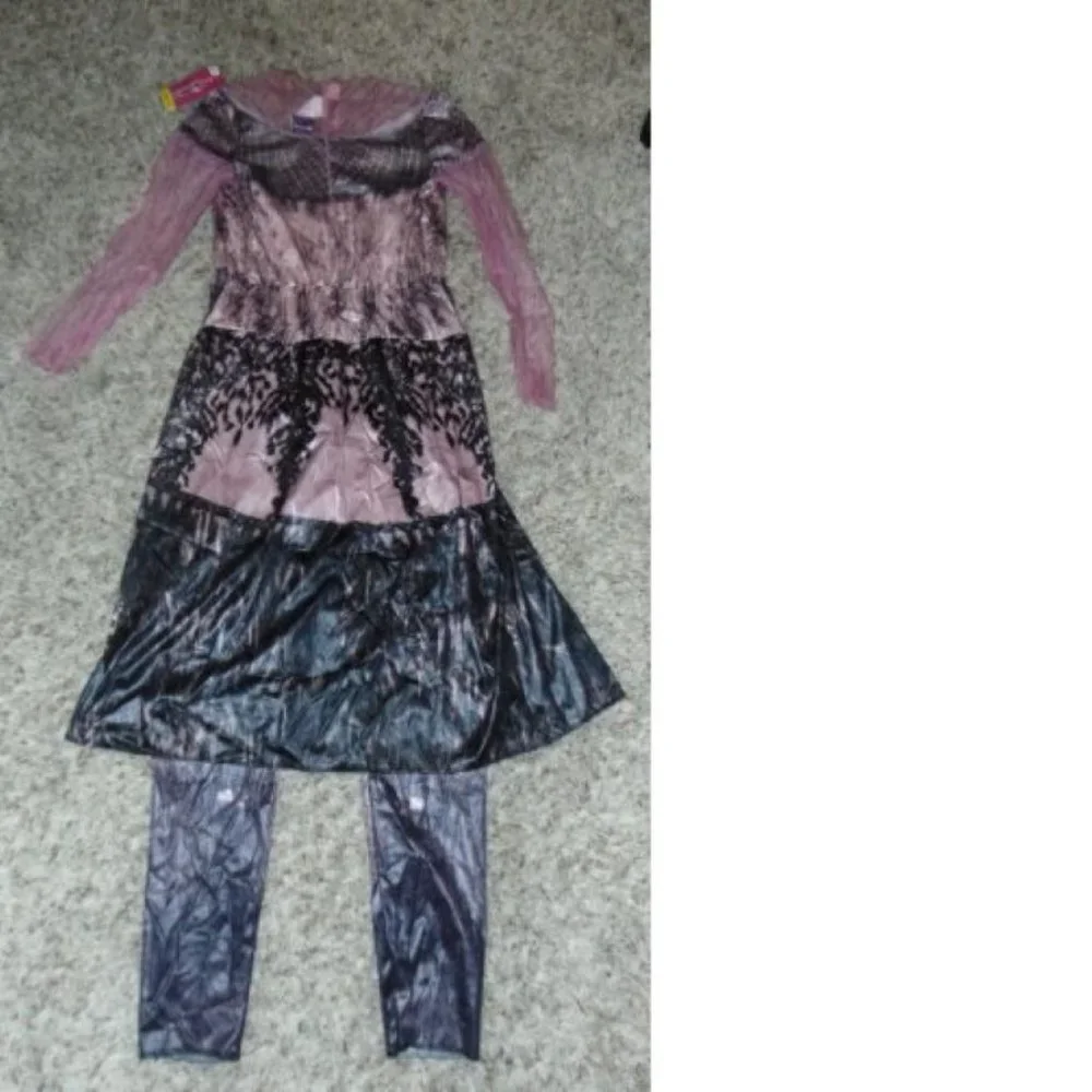 Descendants Audrey Halloween Costume 10/12 Pink Jumpsuit Girls Disney